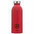 Rote 24 Bottles Thermosflasche 0,5L CLIMA aus Edelstahl, hot red