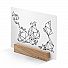 Kartenhalter aus Eichenholz mit Postkarte - muoko design