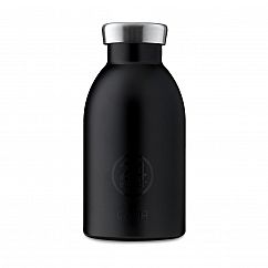 24Bottles Thermosflasche / Isolierflasche 0,33 L CLIMA aus Edelstahl, schwarz - kleine Trinkflasche
