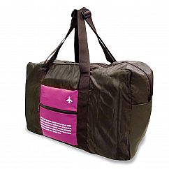 Faltbare Reisetasche in pink und braun von ALife Design.