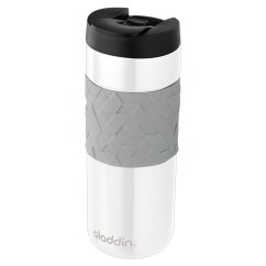 Thermobecher Easy-Grip Leak Lock 0,47 L weiß - Isolierbecher - Coffee to go Becher - aladdin Design - Thermosbecher - Kaffeebecher