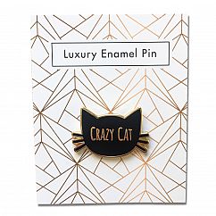 Luxury Enamel Pin Crazy Cat -  Black Panther - Fashion-Pin -  Katze