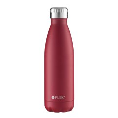 FLSK Thermosflasche aus Edelstahl 500 ml - dunkelrot - bordeaux - BRDX - Trinkflasche - Edelstahlflasche - Schraubverschluss