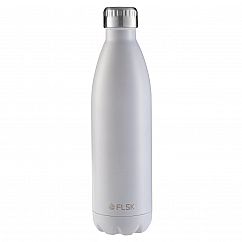 Thermosflasche FLSK aus Edelstahl 750 ml - weiß / Design Trinkflasche