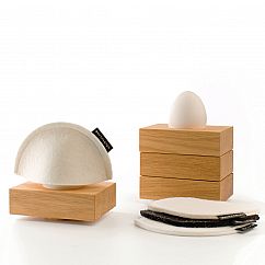 Eierbecher mit Eierwärmern Brutkasten, 4er-Set