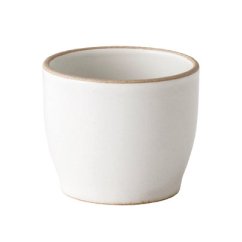 Keramikbecher NORI 200 ml für Sake, Tee oder Kaffee vom japanischen Designhersteller KINTO. Keramikbecher (Steingut-Optik) weiß..