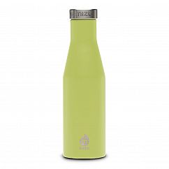 Thermosflasche Slim S4 Edelstahl 415 ml, Enduro lime (hellgrün)- Front.