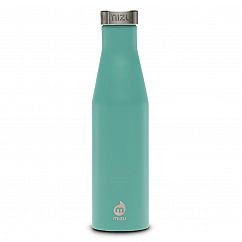 Thermosflasche Slim S6 Edelstahl 600 ml von MIZU, Enduro mint - Trinkflasche Front.
