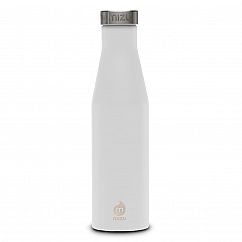 Thermosflasche Slim S6 Edelstahl 600 ml von MIZU, Enduro weiß - Front.