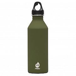 Edelstahl Trinkflasche M8 Enduro in army green von MIZU Design.