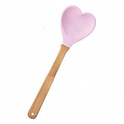 Silikonlöffel / Küchenspatel Herz, rosa