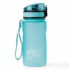 schmatzfatz Trinkflasche Kinder in türkisblau: 350 ml, 1-Klick-Verschluss, Fruchtsieb, auslaufsicher, BPA-frei und aus hochwertigem Tritan Kunststoff.