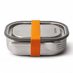 Lunchbox mit Gabel 0,6 l Edelstahl, orange