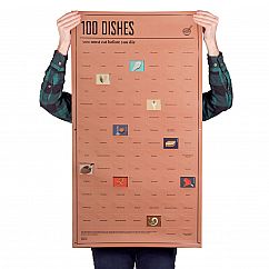 Poster, 100 DISHES - you must eat before you die - doiy design