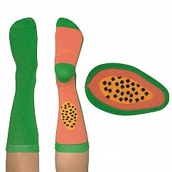 Papaya Fashionsocken von doiy design. Fruit Socks Socken. Die lustigen Socken von doiy design.