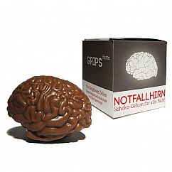Notfallhirn von liebeskummerpillen: Schoko-Gehirn für alle Fälle, aus feinster belgischer Schokolade, von Hand geschöpft.