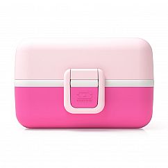 Kinderlunchbox MB TRESOR von monbento - Farbe rosa und pink - mit Klippverschluss - 3 Fächer - Mädchen Lunchbox
