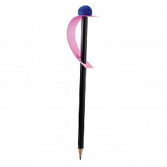 Bleistift mit Pompon-Magnet, dunkelblau