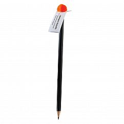 Bleistift mit Pompon-Magnet, orange