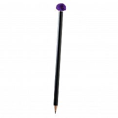 Bleistift mit Pompon-Magnet, violett