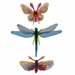 Papier-Schmetterlinge mit Haftklebepunkt 3er-Set